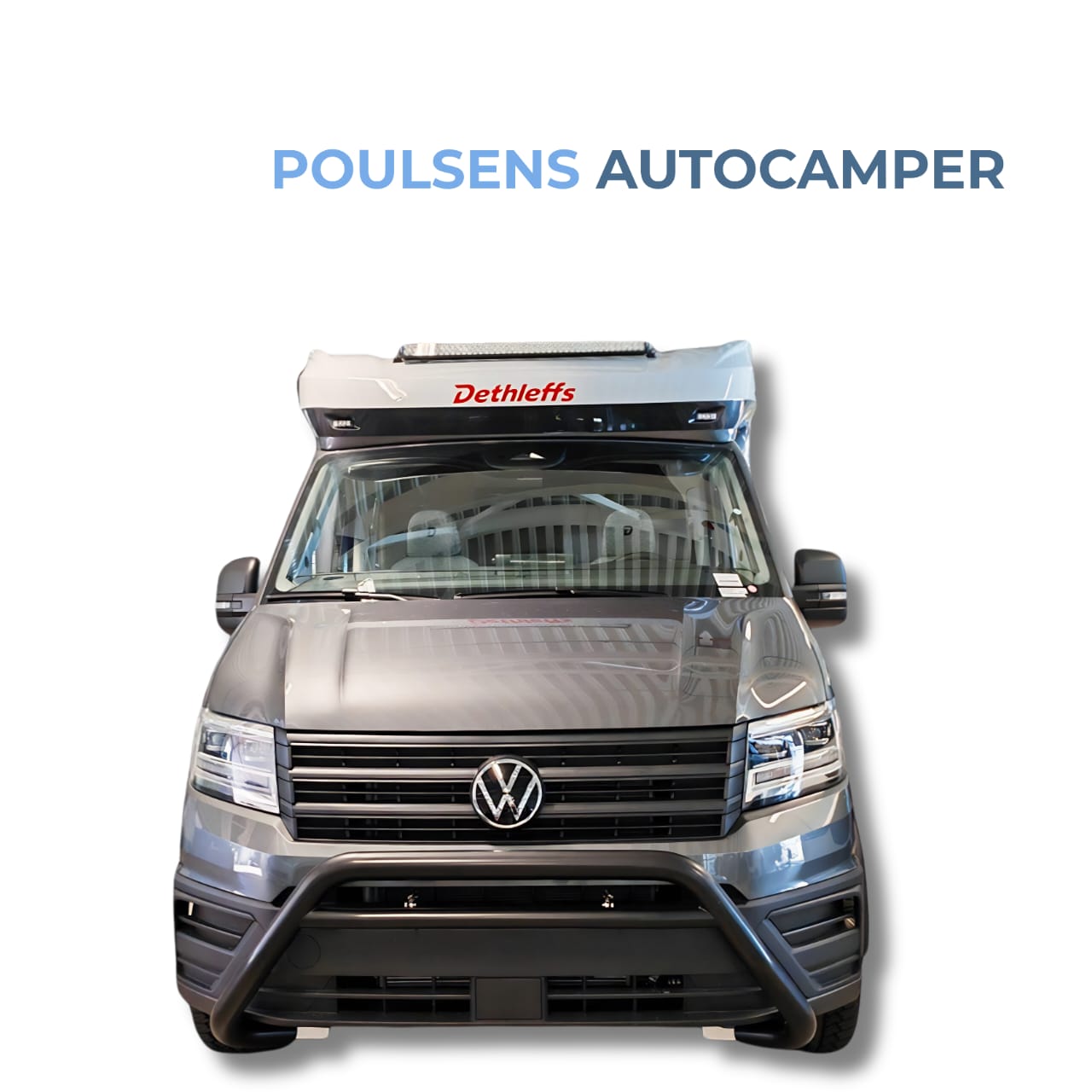 Vue extérieure du camping-car semi-intégré Dethleffs Globebus Performance T 46 4X4 2026 avec design Volkswagen et transmission intégrale