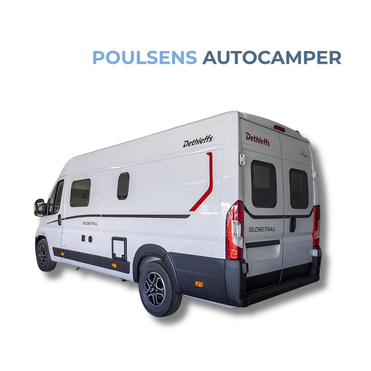 Vue arrière du camping-car urbain Dethleffs Globetrail 640 ES 2026 sur base Fiat Ducato