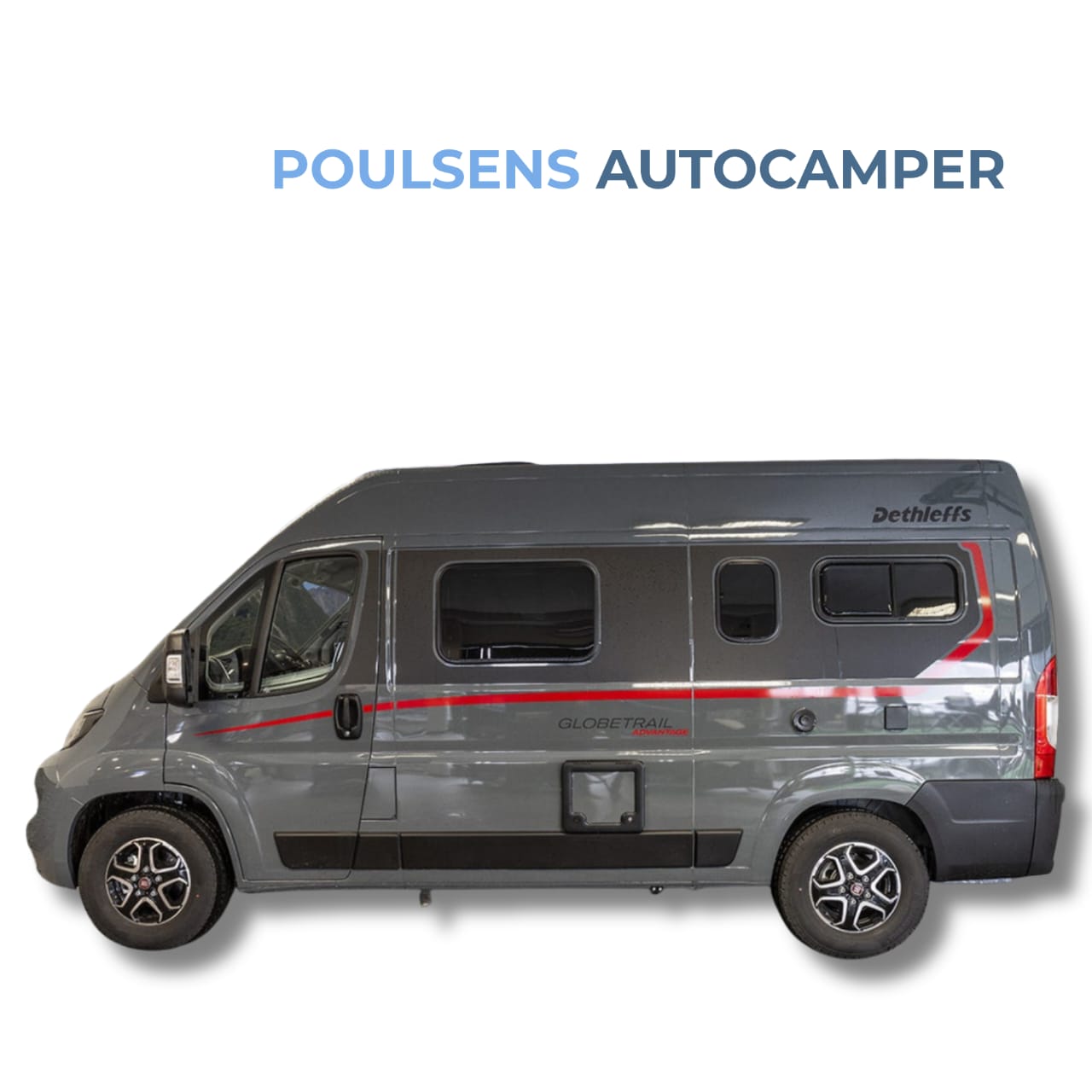 Vue extérieure de côté du camping-car urbain Dethleffs GLOBETRAIL CVD 540 DR 2025 avec design moderne et jantes alliage