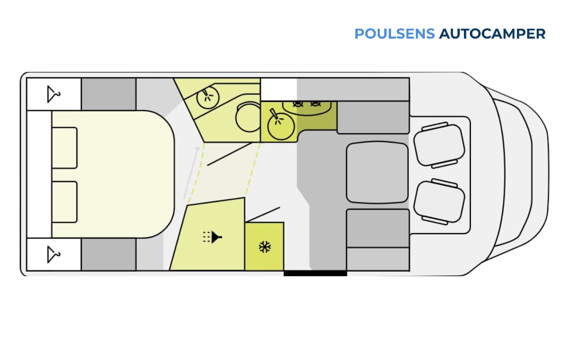 Vue extérieure du camping‑car semi‑intégré Etrusco T7400 QBC 2024