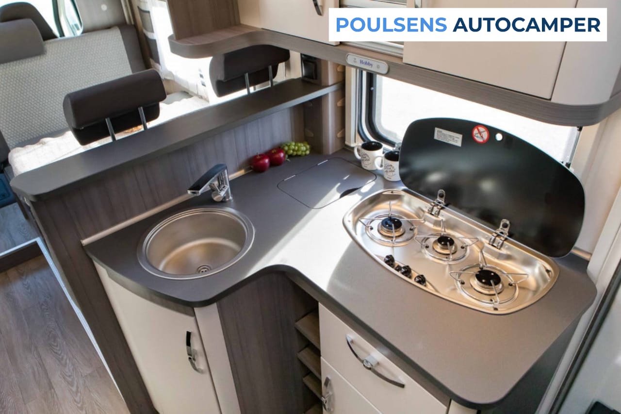 Cuisine du Hobby T65 HKM avec réfrigérateur 3 énergies