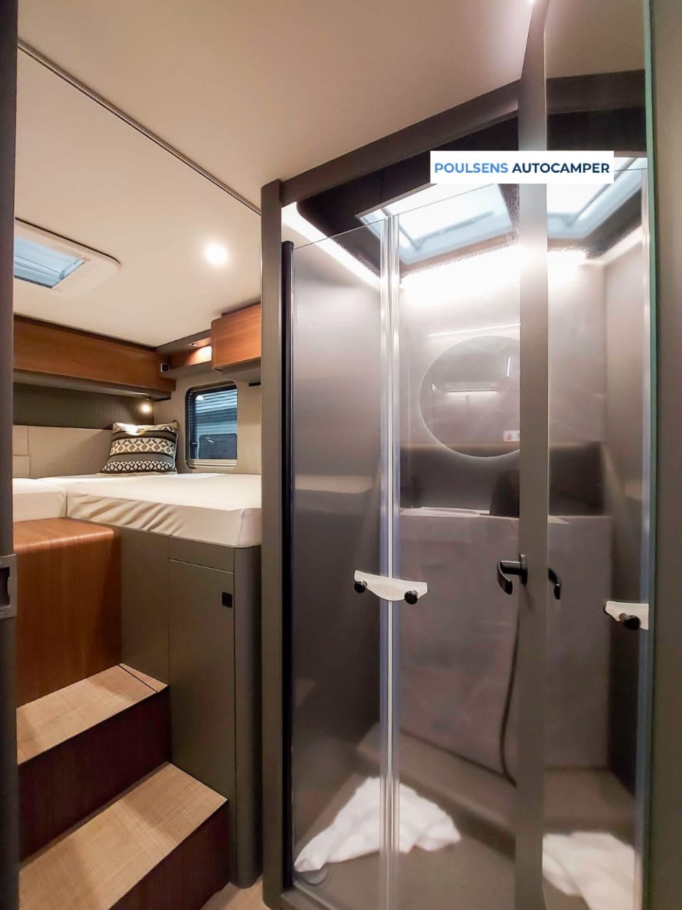 Espace couchage du Hymer B‑MC T 680 2026 avec lits simples