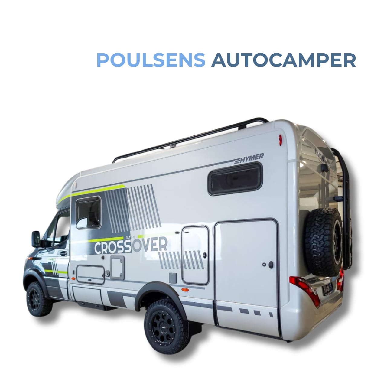 Vue arrière du Hymer ML‑T 570 CrossOver avec auvent