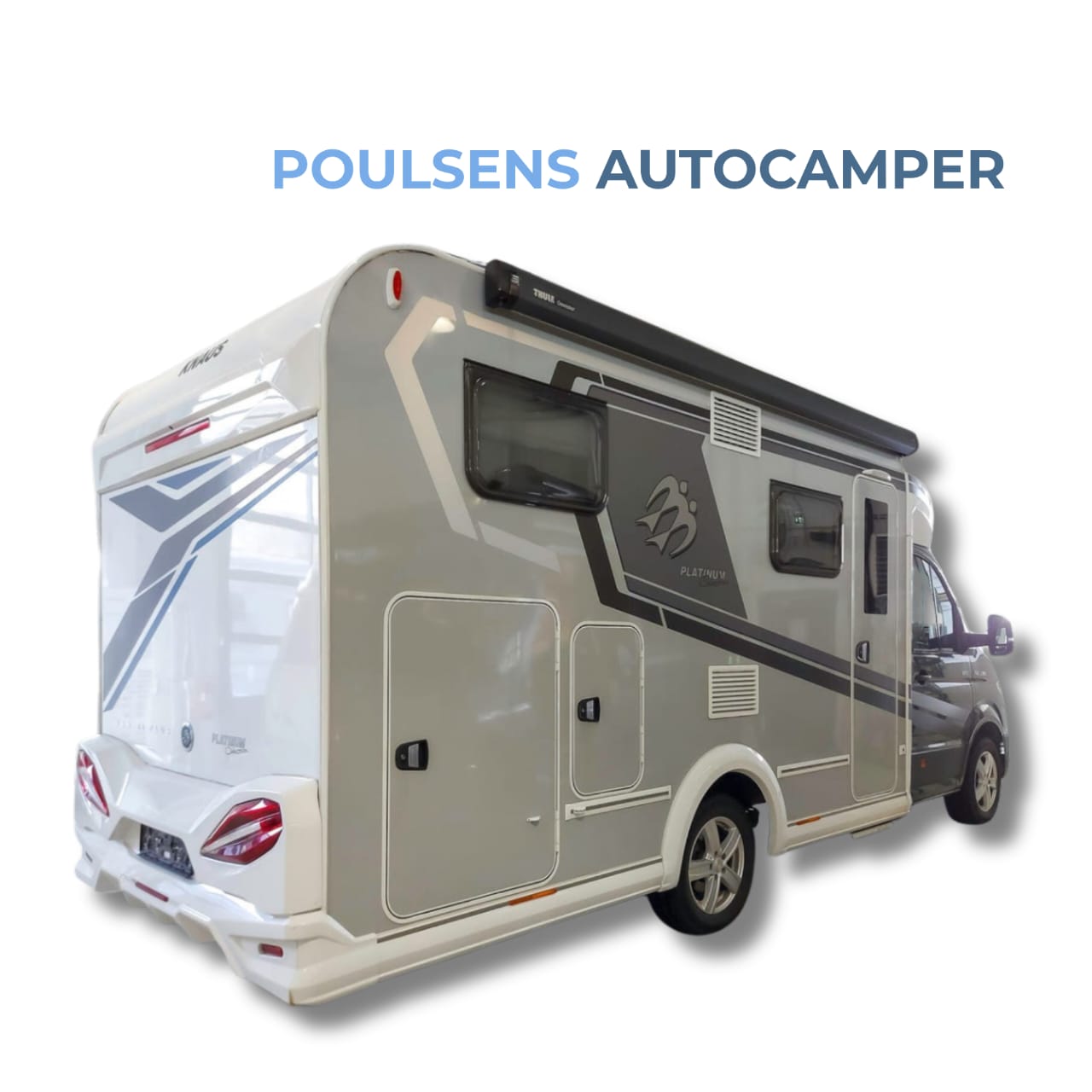Vue arrière du Knaus Van Ti 650 Platinum Selection 4×4 avec auvent