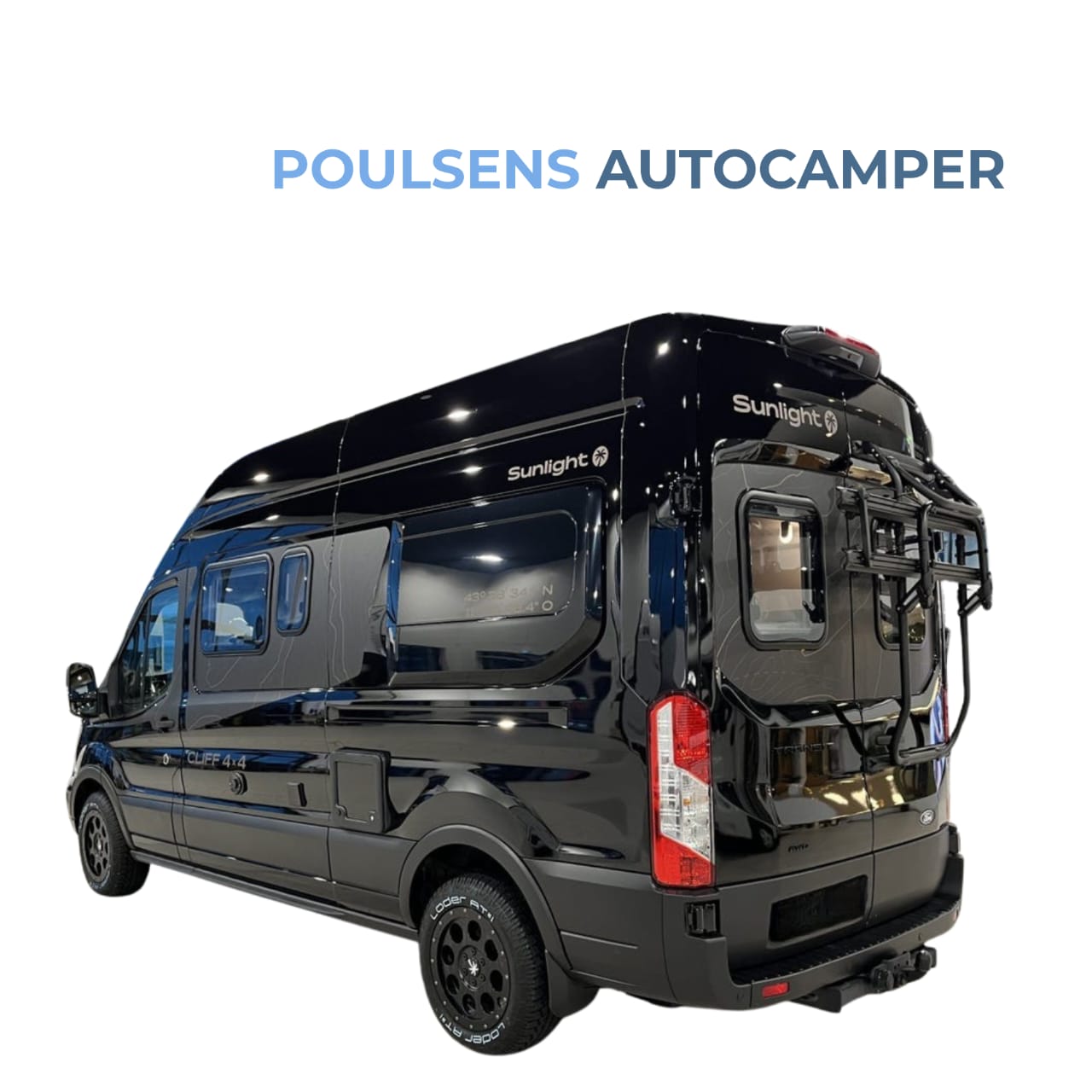 Vue arrière du Sunlight Cliff 590 4x4 Green Trek