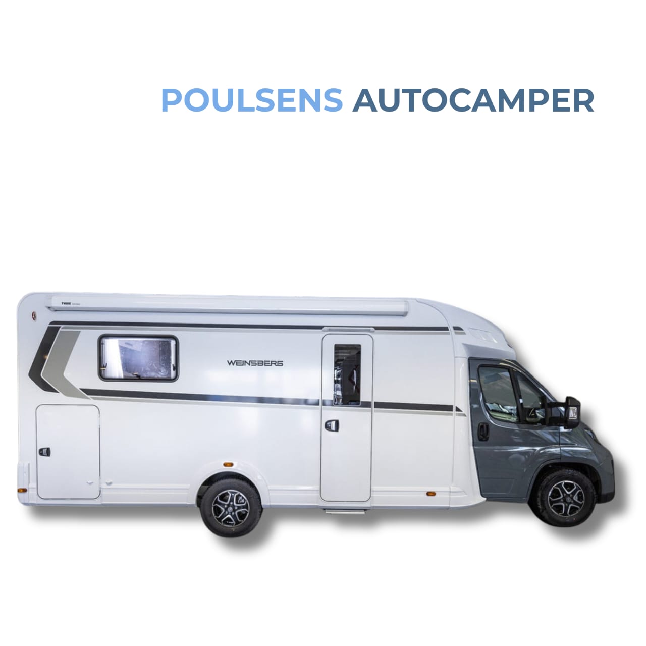Vue extérieure de côté du camping-car semi-intégré Weinsberg CARASUITE 700 DX 2026 avec design moderne et jantes alliage

